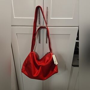 Gorgeous Kayla & Ava Red Pebbled Vegan Leather Satchel